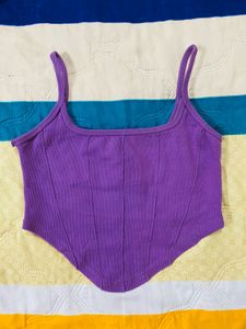 Purple Cropped Corset Top