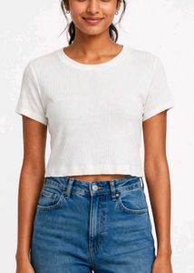 White crop top