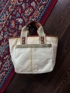 Coach White Canvas Handbag