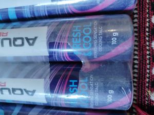 Pack of 4 Aqua Red Fresh &amp; Cool Talcum Powder