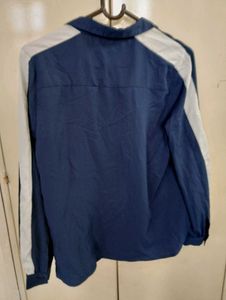 Stylish Navy Blue Button-Up Shirt