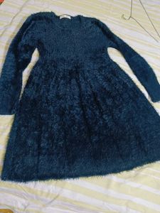 CHNEE Fluffy Knit Dress for winter