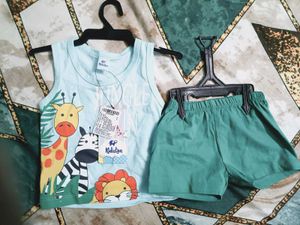 Cute Kids Animal Print Summer Set