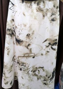 Abstract Print Flowy Skirt