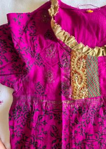 Beautiful Pink Kurta set with Intricate Design