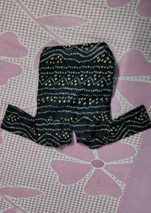 Black bandhej cotton girls top 1 year old