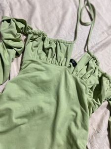 New Green Bodycon Mini Dress