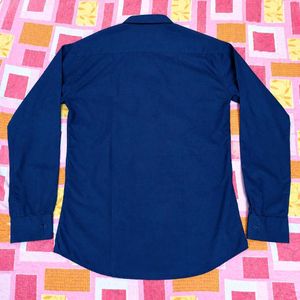 Men's Navy Blue Formal Cotton Shirt