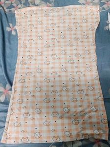 Silk Fabric Cute Cat Print Nightdress All Sizes