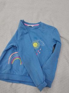Cute Blue Rainbow &amp; Sun Sweatshirt