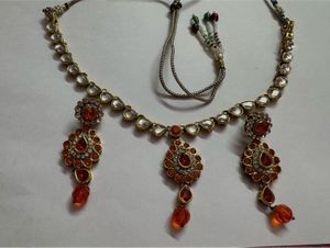 Stunning Red &amp; Gold Jewellery Set