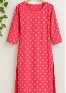 Pink Printed Kurta