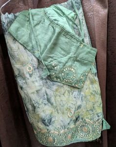 Beautiful Green Saree with Blouse