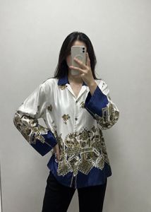 Elegant Printed Satin Shirt