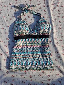 Boho Print padded Halter Neck Top