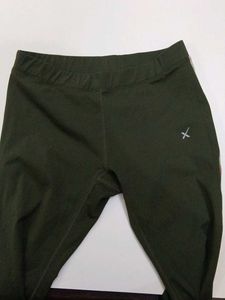 Stylish Olive Green Track Pants with Side Stripes