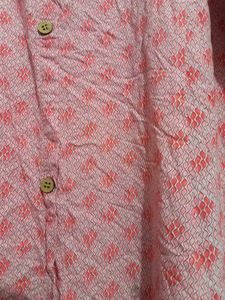 5XL Pink Printed Kurta