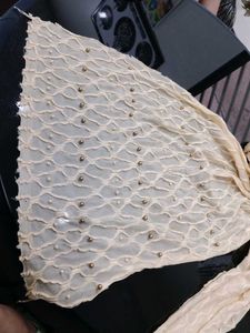 Elegant Pearl Embellished Dupatta