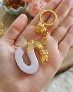 Alphabet Resin Keychain