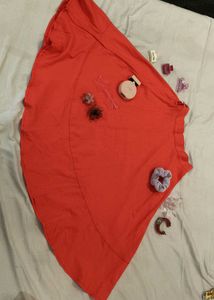 Coral Ethnic Skirt