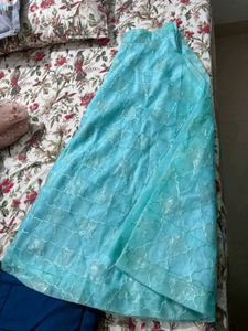Beautiful Teal Lehenga Choli Set