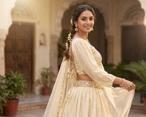 Ethnic Lehenga Choli with Intricate Mirror Work