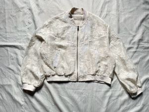 Sheer Lace Bomber Jacket