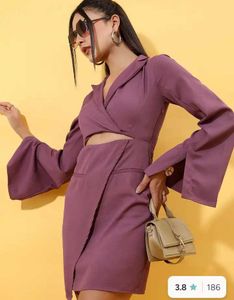 Women's Purple Blazer Dress