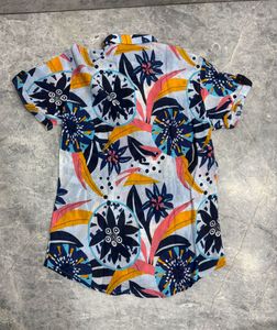 Men's Tropical Floral Print Shirt