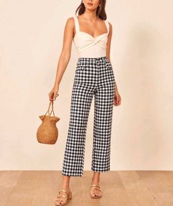 Gingham Cropped Pants