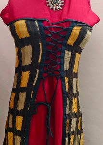 Unique Red &amp; Patterned long kurti