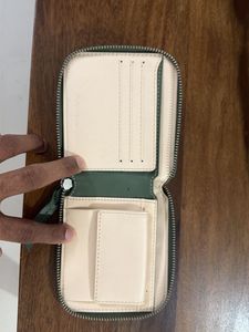 Stylish Green Zip Around Wallet