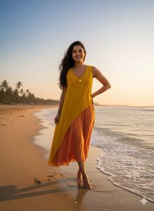 Beach wear GlobalDesi Stylish Asymmetric Dress