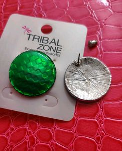 Premium Jade Green Glass Finish Studs