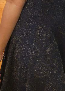 Sparkling Navy Blue Fit and Flare Dress