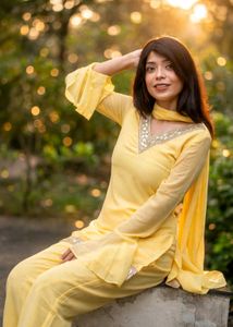 Butter Yellow Bollywood Set