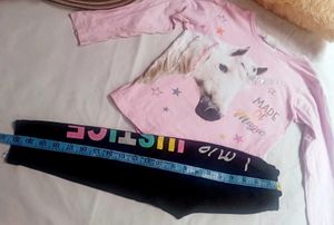 Very Beautiful Girls Pink Top And Legging