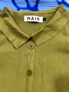 NAIN Collared Knit Top