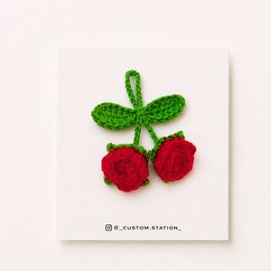 Cute Crochet rose flowers bag charms