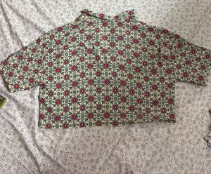 Boho Floral Print Cropped Shirt