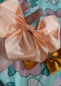 Satin Bow Hair Clips - Set of 2