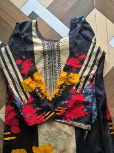 Vibrant Floral Print Kurta