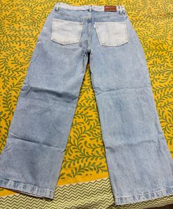 Patchwork Wide Leg Jeans