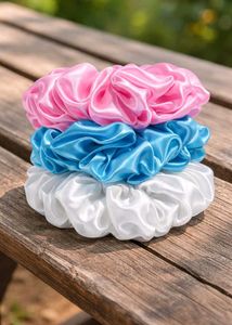 Colorful Satin Scrunchie Set (3)