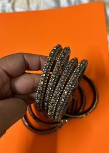 Glass Kada/ Bangles Set Of 2
