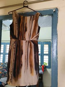 Abstract Print Sleeveless Dress