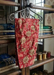 Red Floral Print Kurta Set with Dupatta