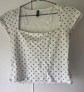H&M polka square top