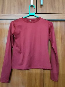 Classic Red Long Sleeve Top