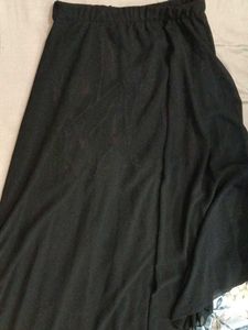 Elegant Black Flowy Ethnic skirt
